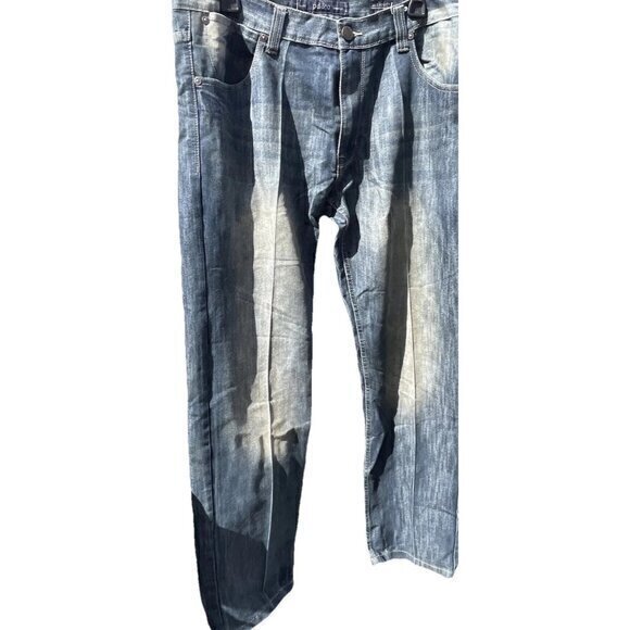 Vintage PD & C Slim Straight Mens Dark Blue Denim Washed Jeans Size 34x32 - Picture 1 of 16
